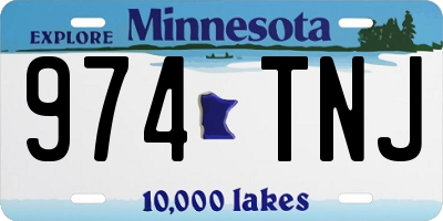 MN license plate 974TNJ