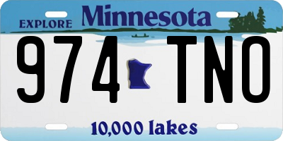 MN license plate 974TNO