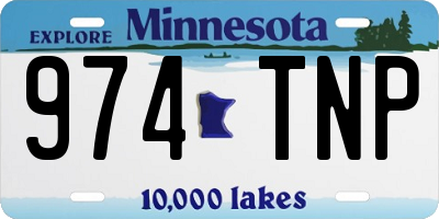 MN license plate 974TNP