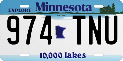 MN license plate 974TNU