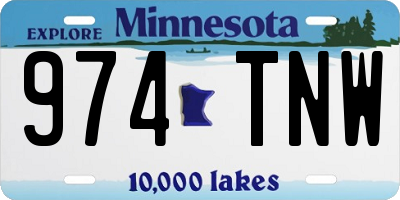 MN license plate 974TNW