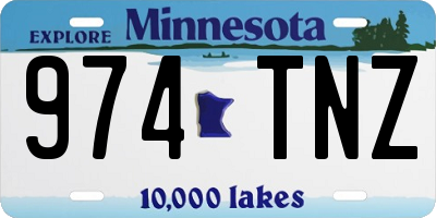MN license plate 974TNZ