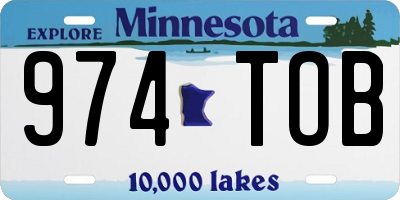 MN license plate 974TOB