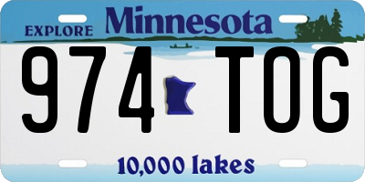 MN license plate 974TOG