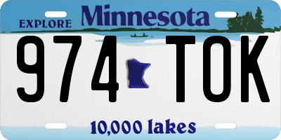 MN license plate 974TOK