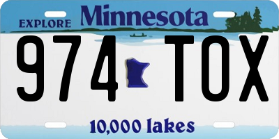 MN license plate 974TOX