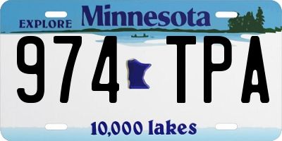 MN license plate 974TPA