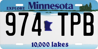 MN license plate 974TPB