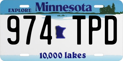 MN license plate 974TPD