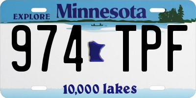 MN license plate 974TPF