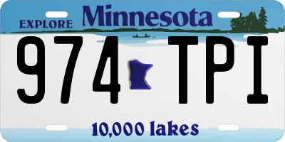 MN license plate 974TPI