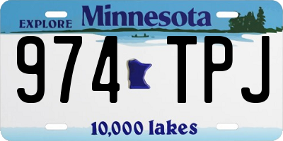 MN license plate 974TPJ