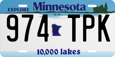 MN license plate 974TPK