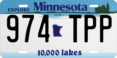 MN license plate 974TPP