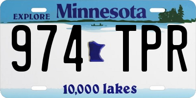 MN license plate 974TPR