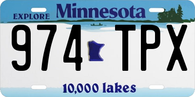 MN license plate 974TPX