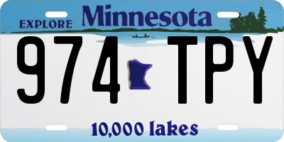 MN license plate 974TPY