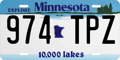 MN license plate 974TPZ