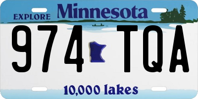 MN license plate 974TQA