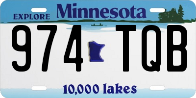 MN license plate 974TQB