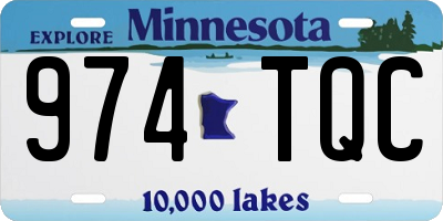 MN license plate 974TQC