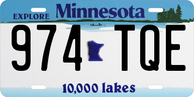 MN license plate 974TQE
