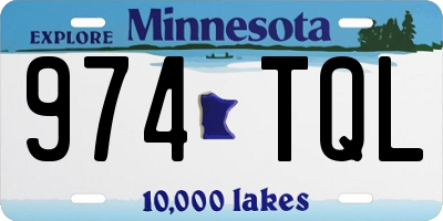 MN license plate 974TQL