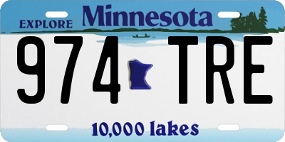 MN license plate 974TRE