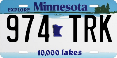 MN license plate 974TRK