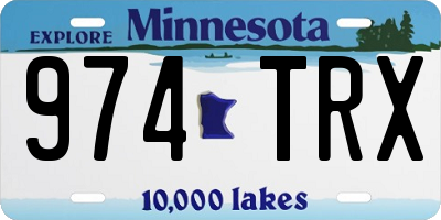 MN license plate 974TRX