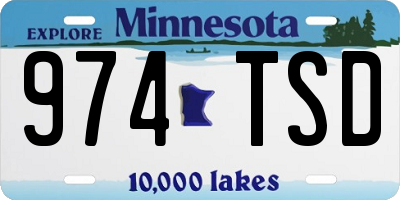 MN license plate 974TSD