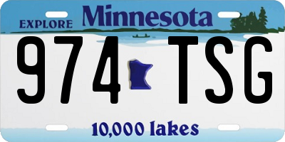 MN license plate 974TSG