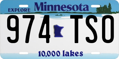MN license plate 974TSO