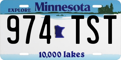 MN license plate 974TST
