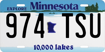 MN license plate 974TSU