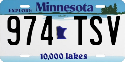 MN license plate 974TSV