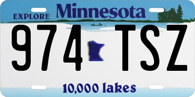 MN license plate 974TSZ