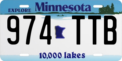 MN license plate 974TTB