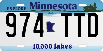 MN license plate 974TTD