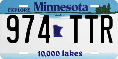 MN license plate 974TTR