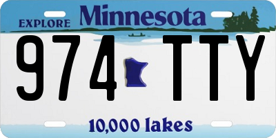 MN license plate 974TTY