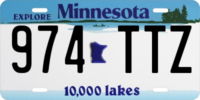 MN license plate 974TTZ