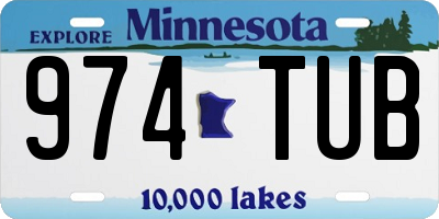 MN license plate 974TUB