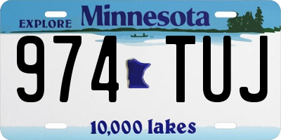 MN license plate 974TUJ