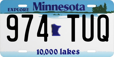 MN license plate 974TUQ