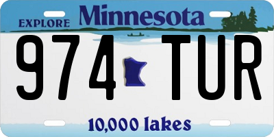 MN license plate 974TUR