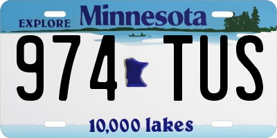 MN license plate 974TUS