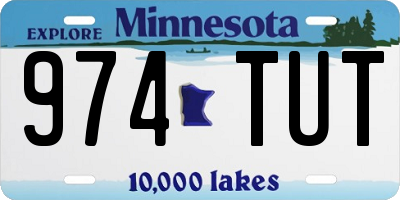 MN license plate 974TUT
