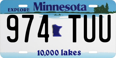 MN license plate 974TUU