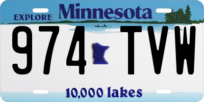 MN license plate 974TVW